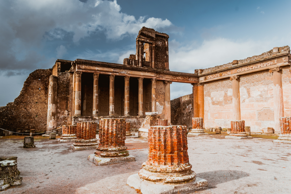 Ruinas de Pompeya en Italia después de una de las grandes catástrofes