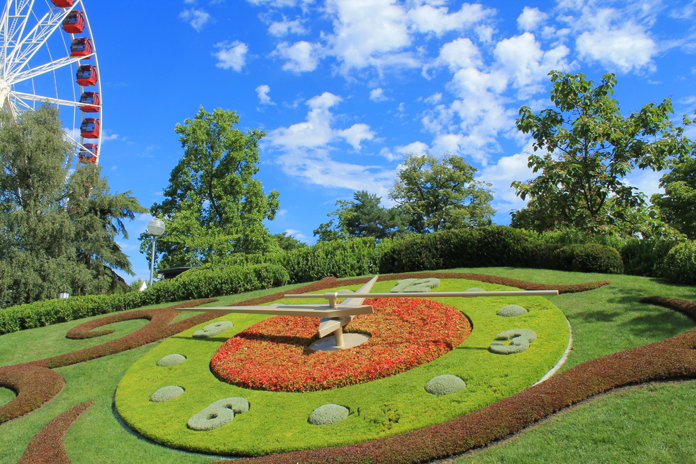 Reloj del Quai du Général-Guisan en Ginebra