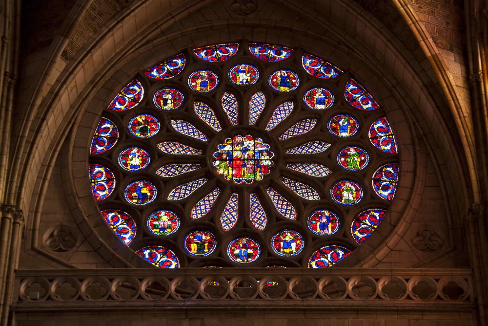 Rosetón en la catedral de León