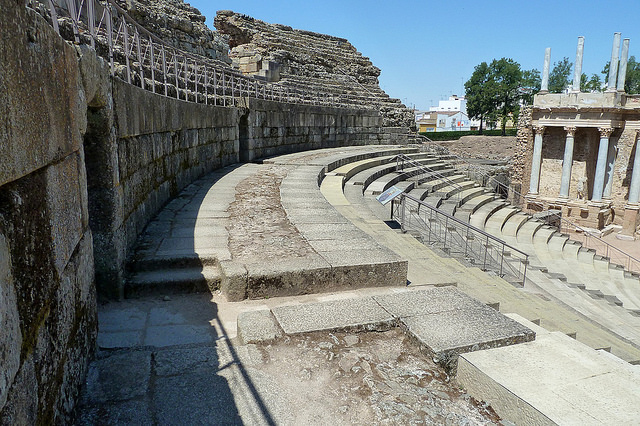 Grada del Teatro romano de Mérida
