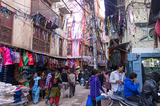 Barrio de Thammel en Katmandú