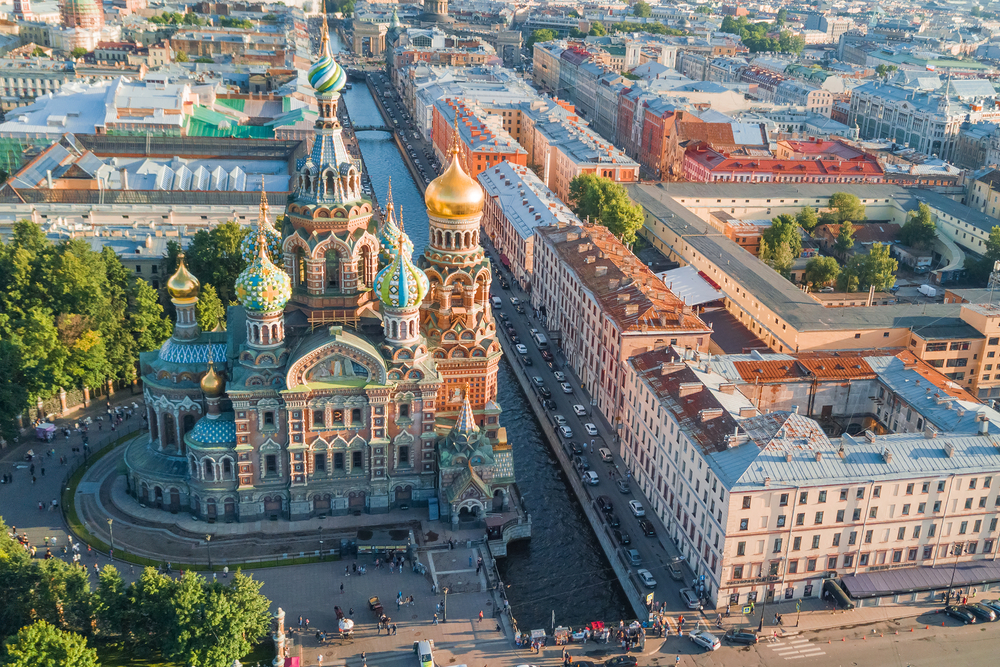Vista aérea de la iglesia de la Sangre Derramada