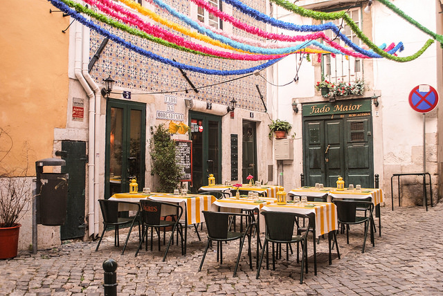 Restaurante en la Alfama de Lisboa