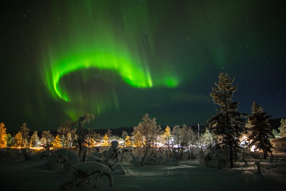 Aurora boreal en Ivalo