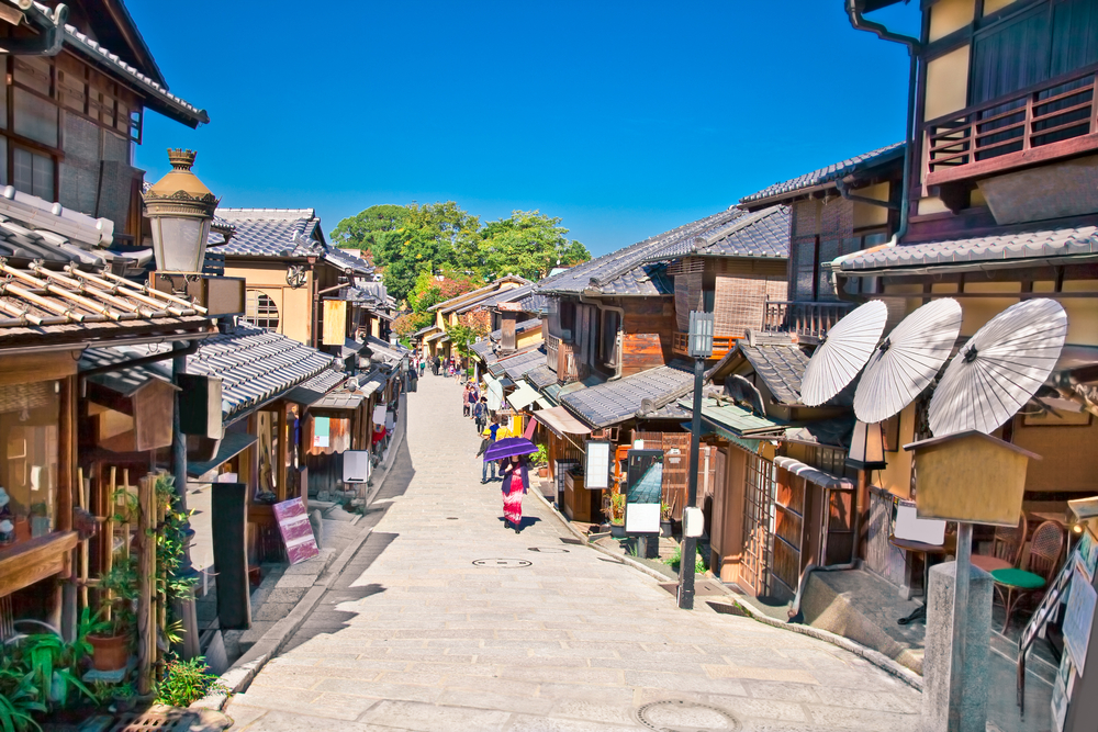 Calle del barrio de Gion