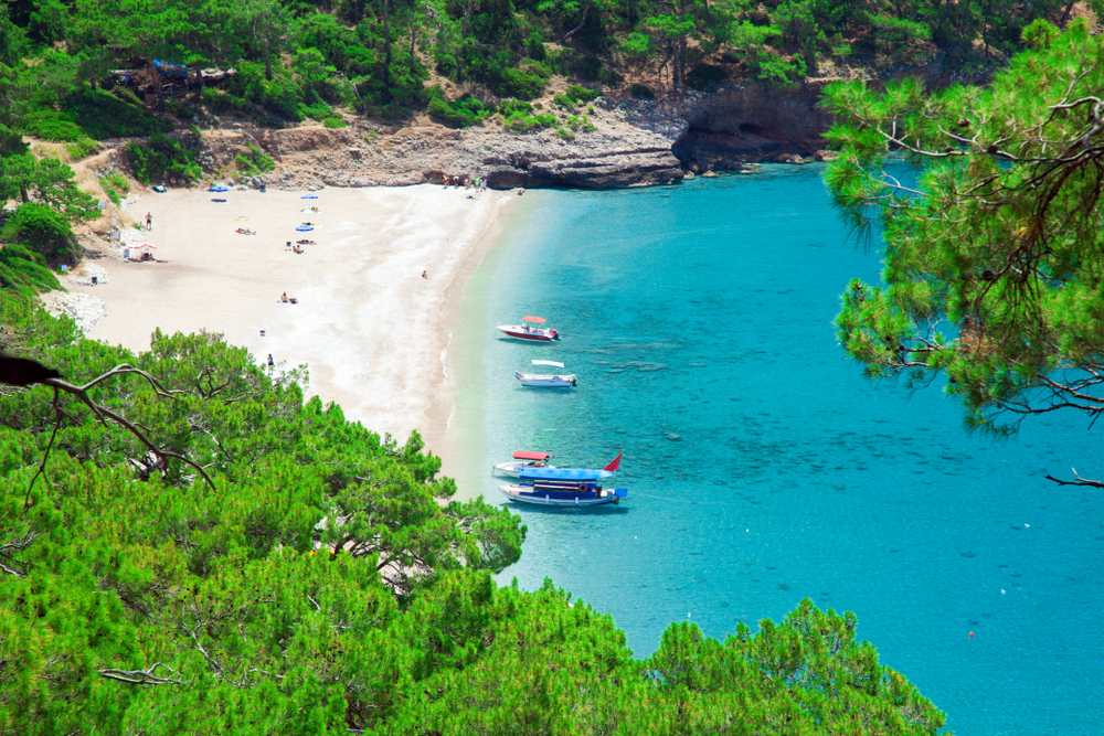 Playa de Kabak, una de las mejores playas de Turquía