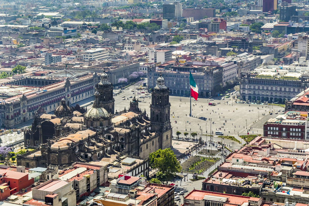Plaza del Zócalo en la capital de México