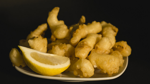 Plato de rabas, típico de Cantabria