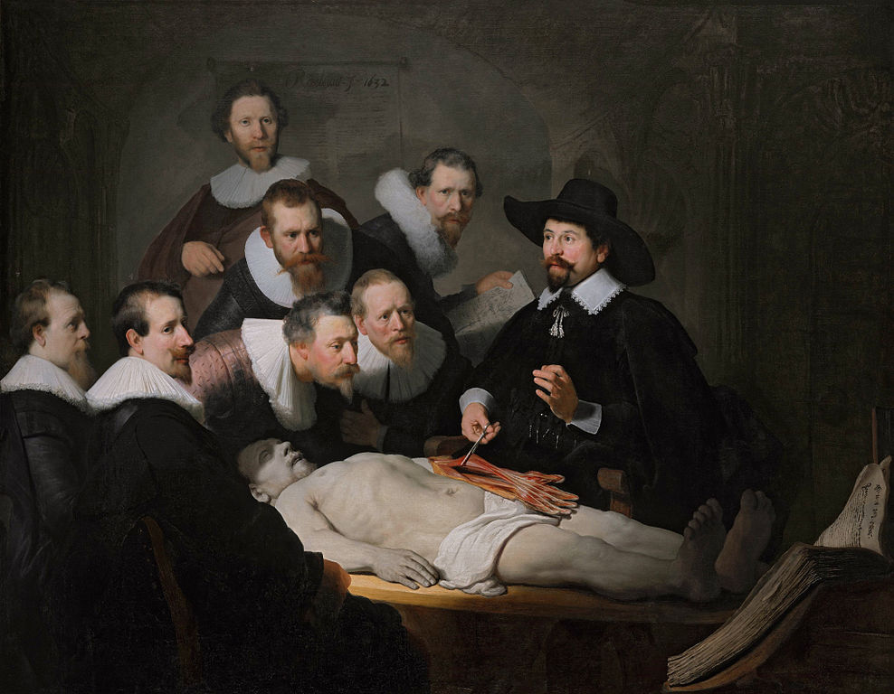 "Lección de antaomía", de Rembrandt