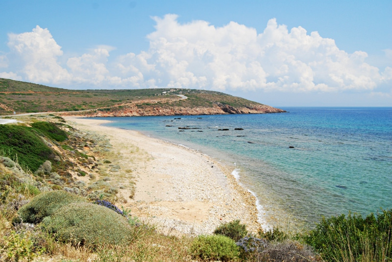 Playa en Bozcaada en Turquía