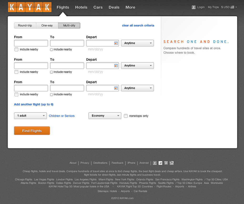 Web de kayak