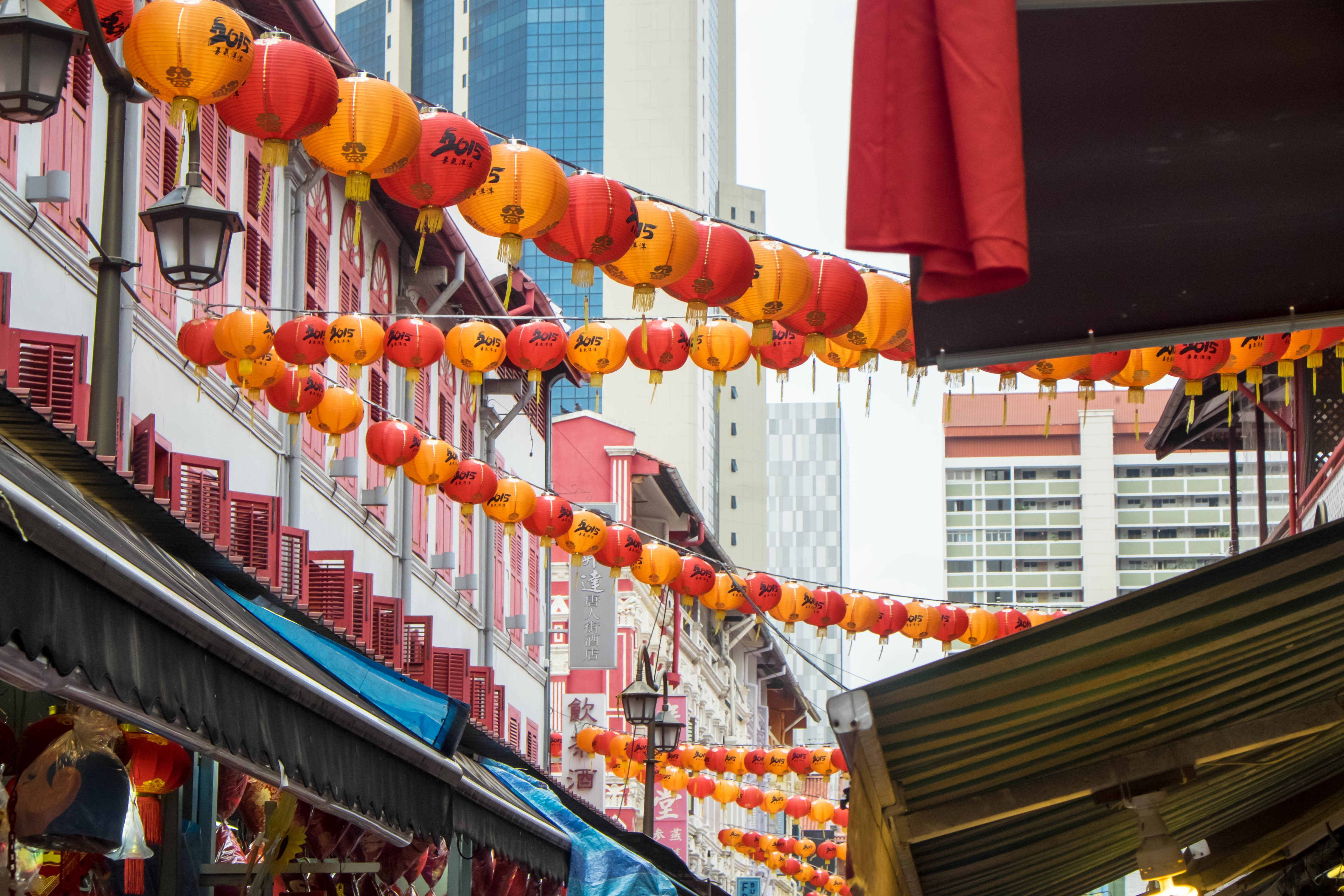 Calle de Chinatown en Singapur