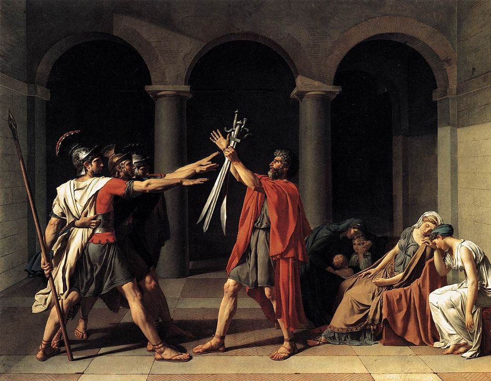 "El juramento de los Horacios" de Jacques-Louis David