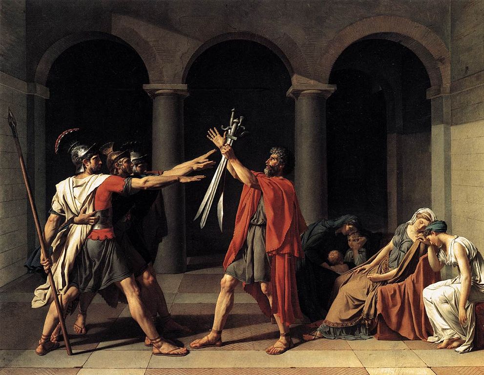 "El juramento de los Horacios" de Jacques-Louis David