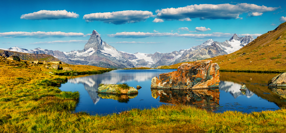 Lago Stellisee en Zermatt, Suiza