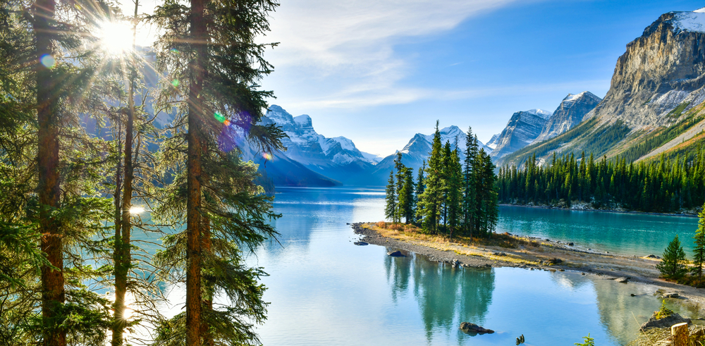Parque Nacional Jasper en las montañas Rocosas en Canadá