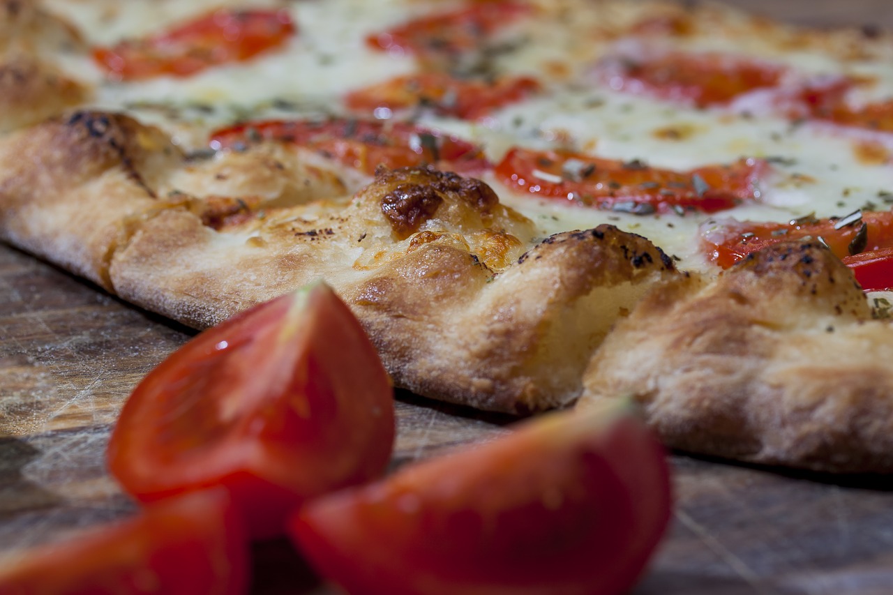 Pizza italiana en uno de los restaurantes en la Gran Vía