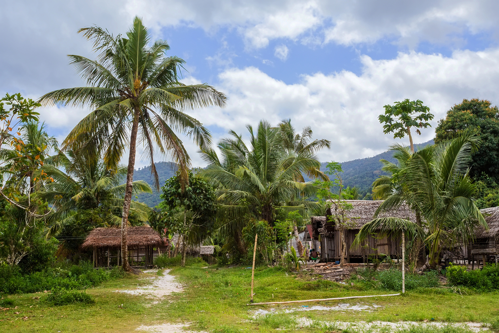 Poblado indígena en Madagascar