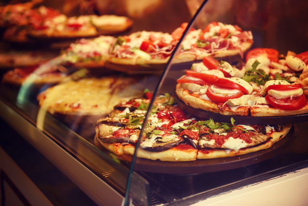 Puesto de pizzas en Florencia