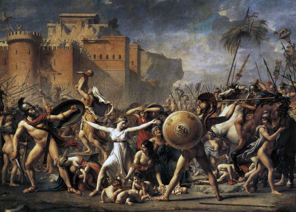 "El rapto de las sabinas" de Jacques-Louis David