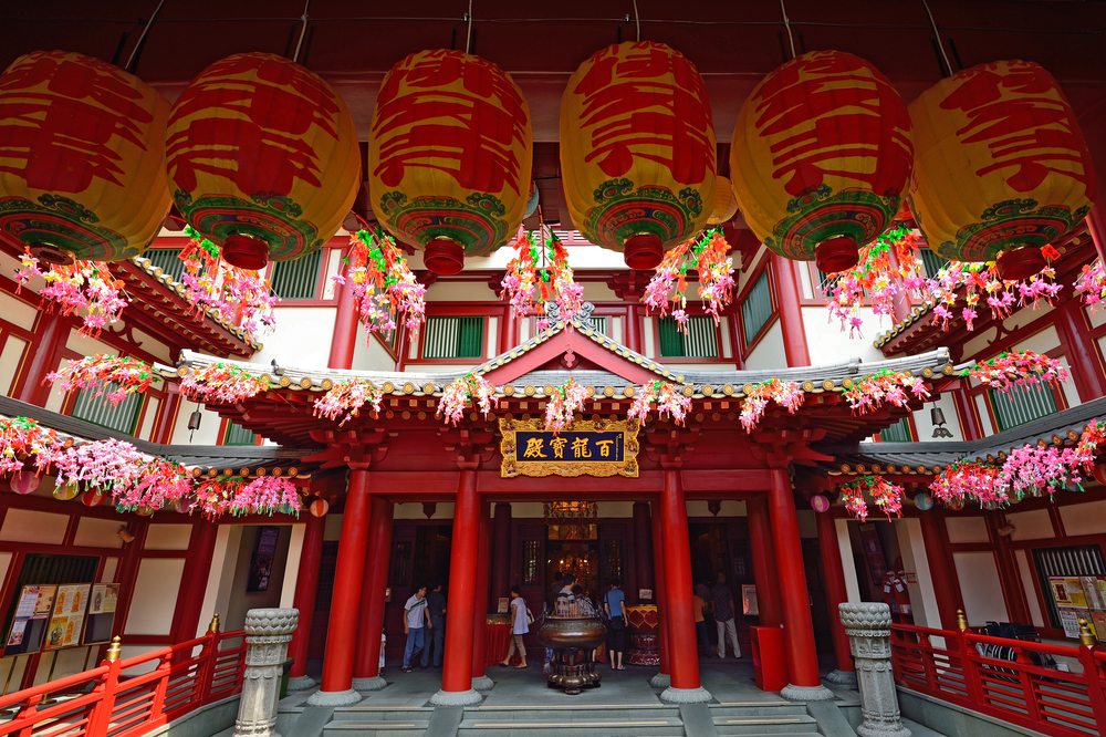 Templo budista en el barrio chino de Singapur 