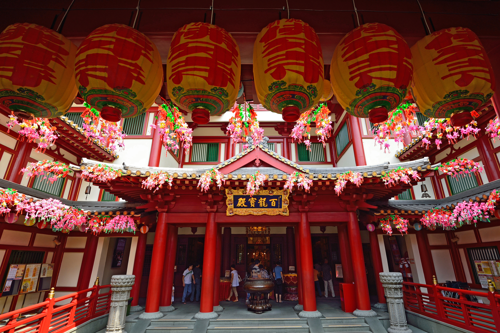 Templo budista en el barrio chino de Singapur