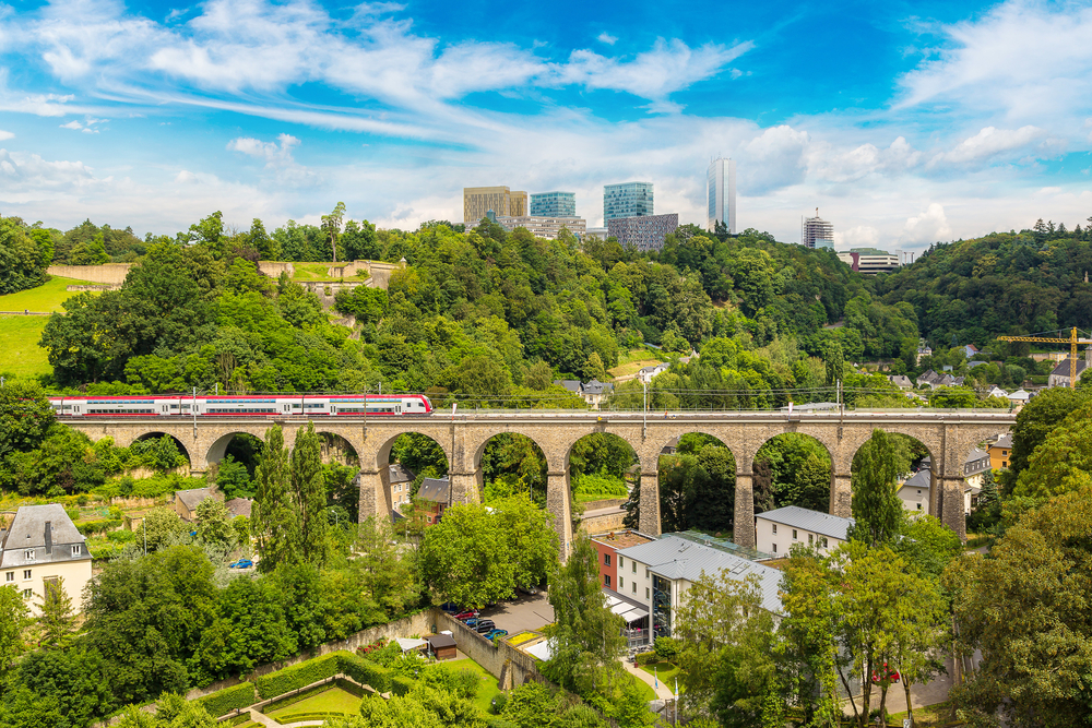 Viajar con interrail: Tren en Luxemburgo