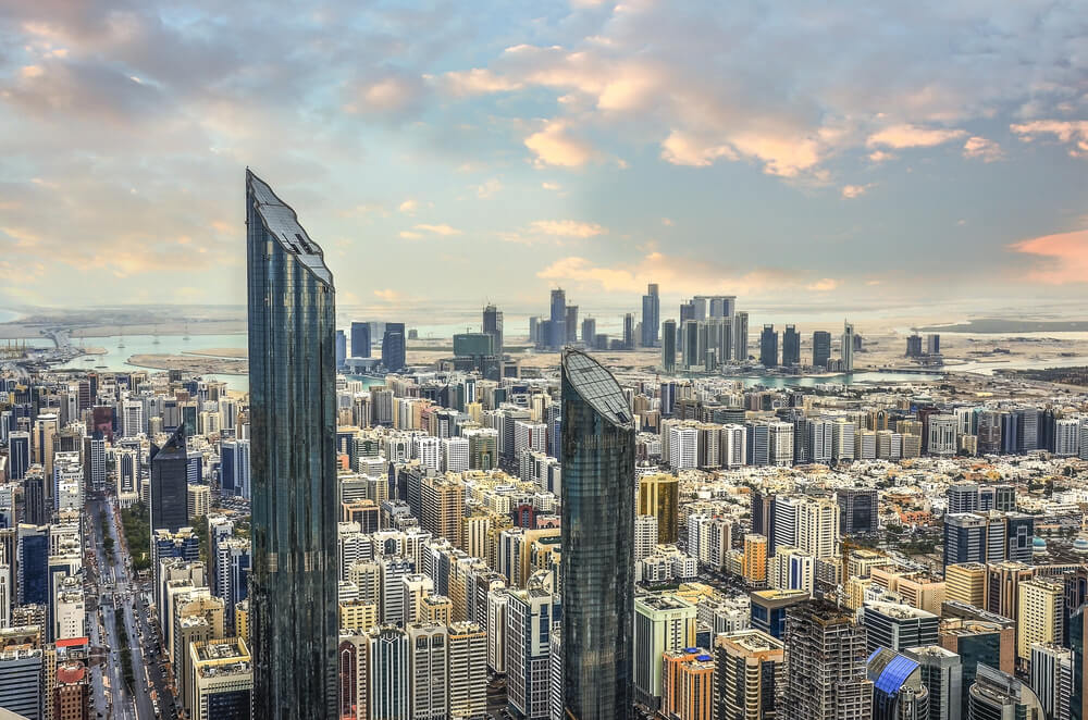 Vista aérea de Abu Dabi