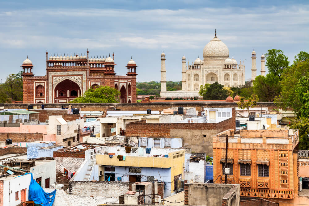 Vista de la ciudad de Agra en la India