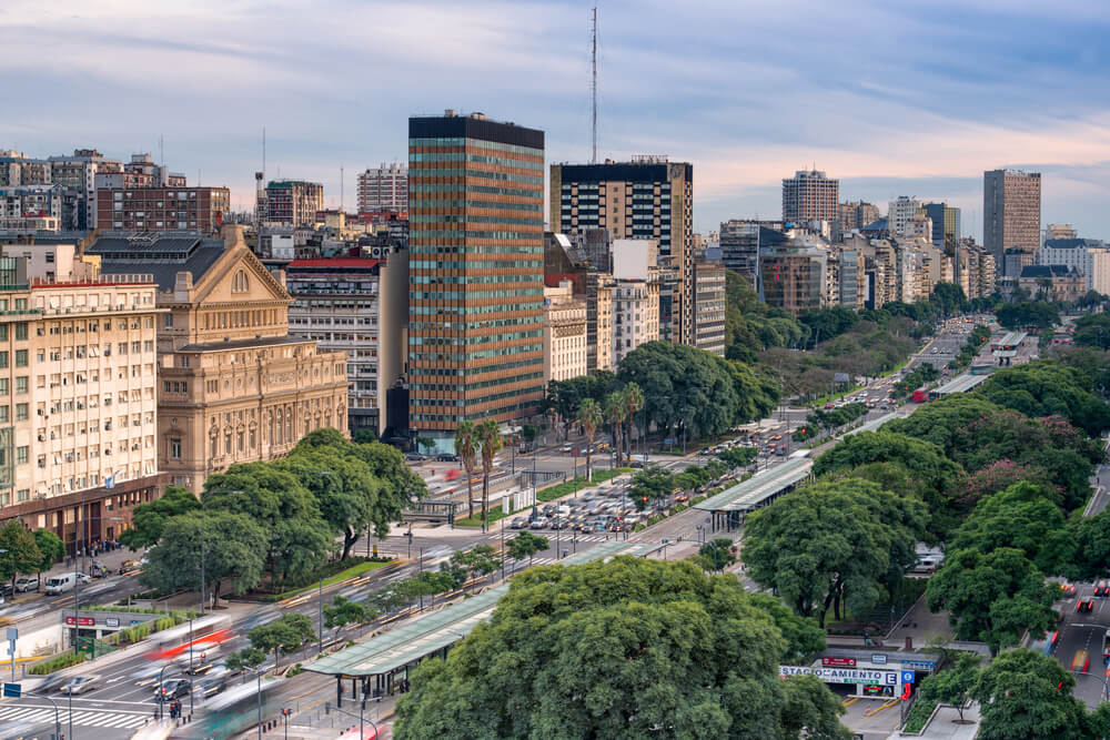 Calle 9 de Julio en Buenos Aires