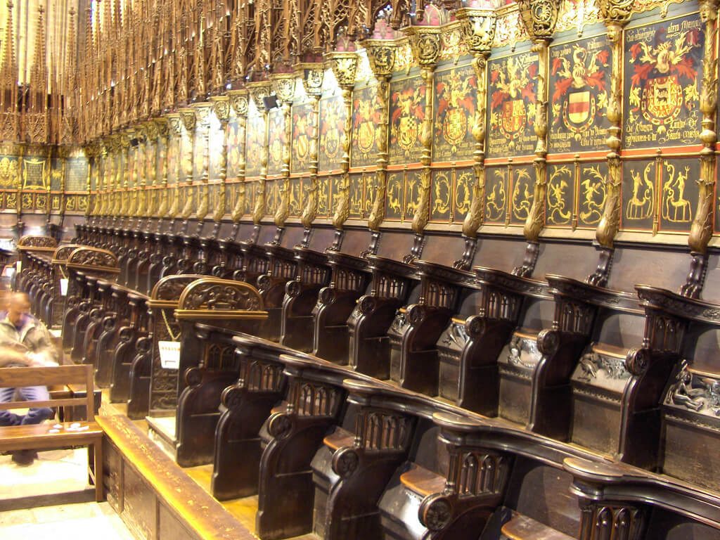 Coro de la catedral gótica de Barcelona