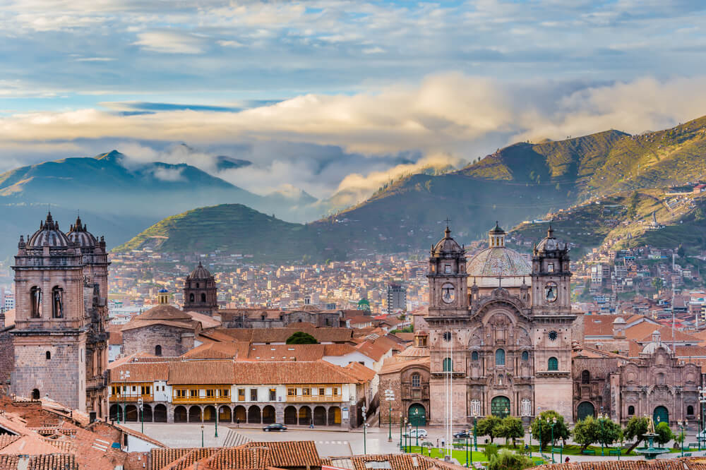 Centro histórico de Cuzco en Perú