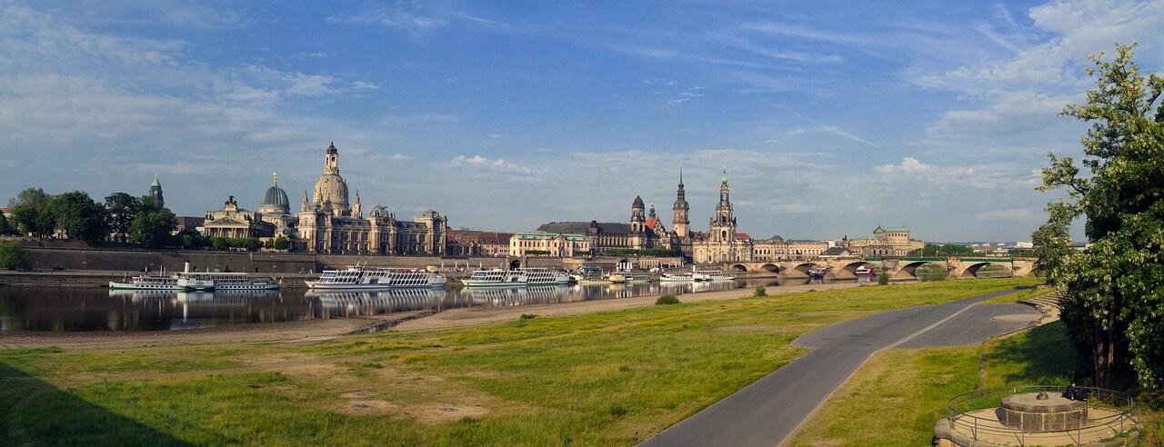 Vista de Dresde al este de Alemania