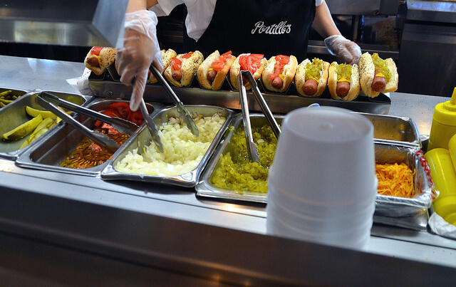 Puesto de comida rápida en Chicago
