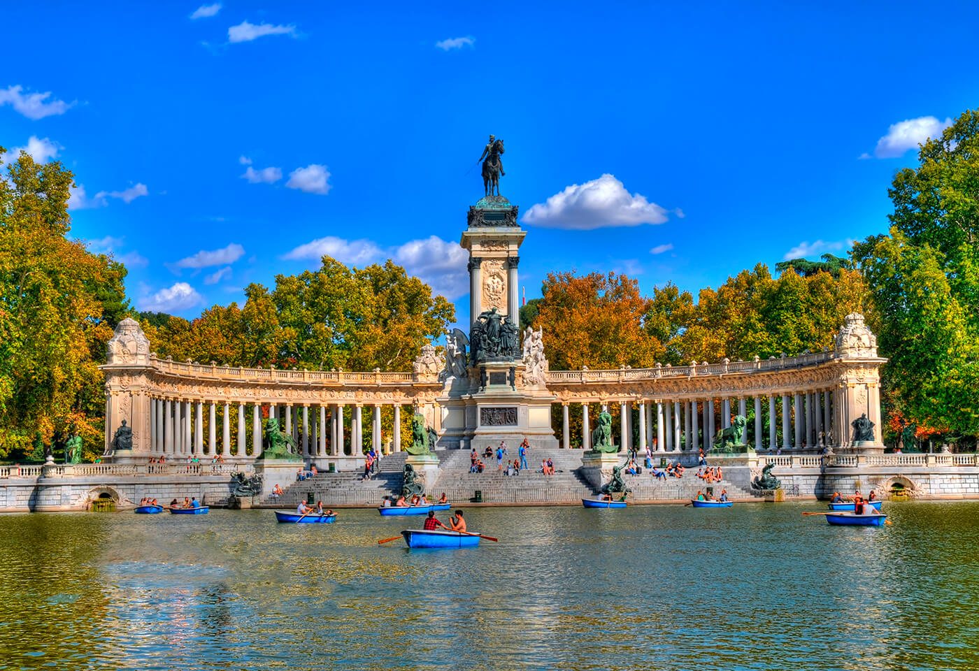 Estanque del parque del Retiro de Madrid