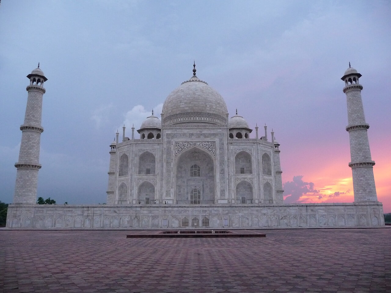 Taj Mahal al atardecer