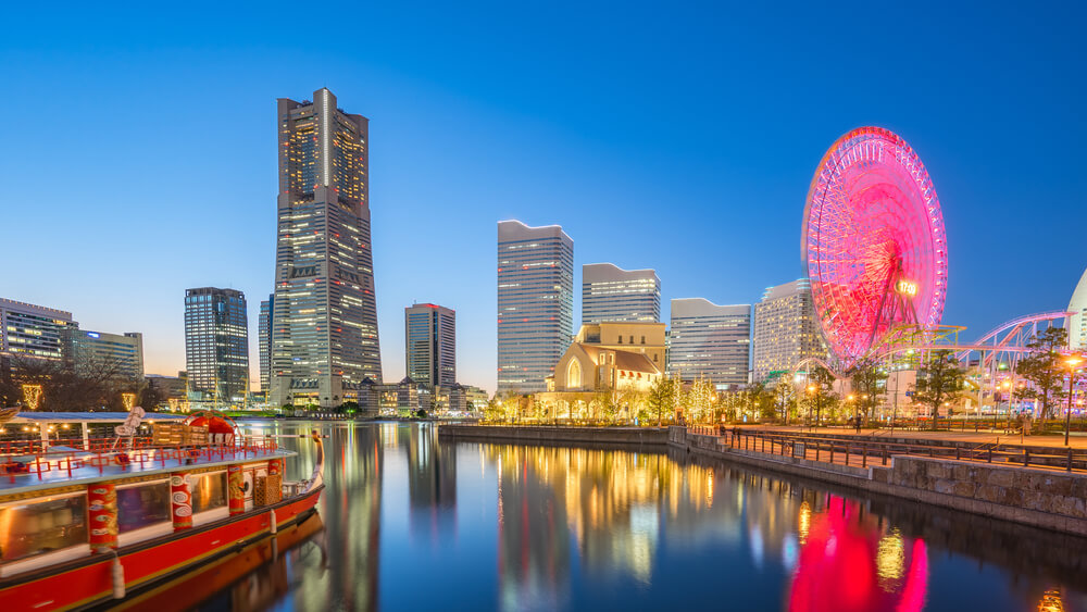 Vista de Yokohama en Japón