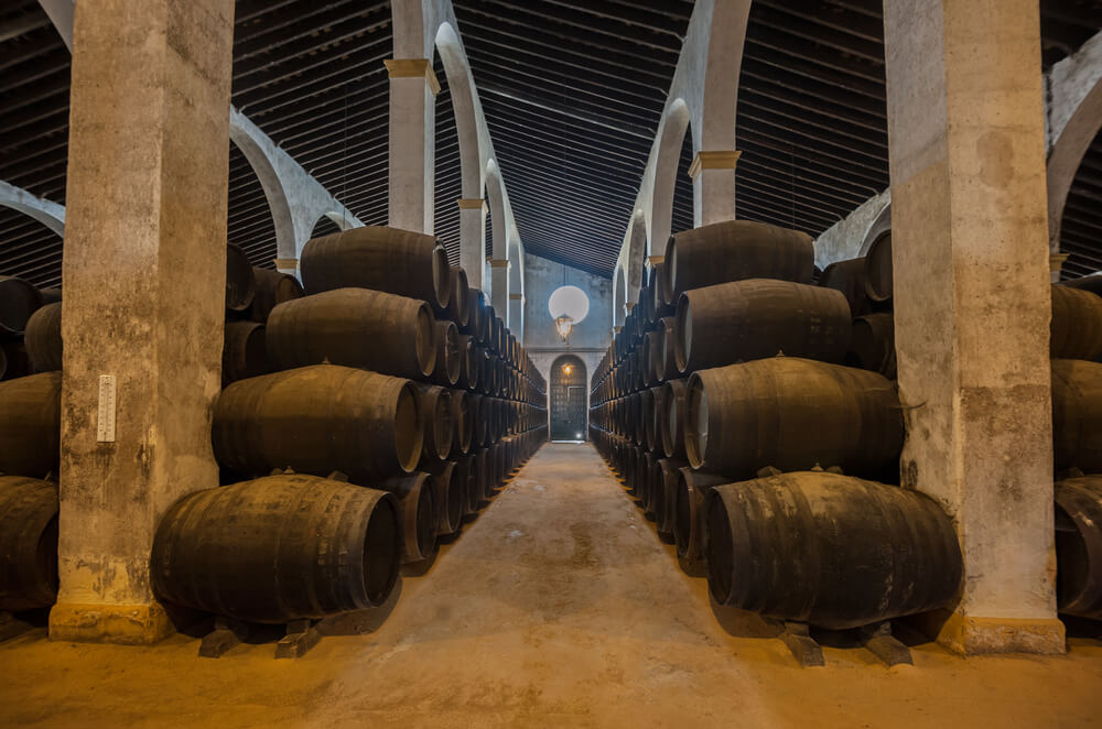 Interior de una de las bodegas de Jerez de la Frontera