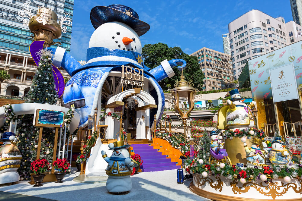 Decoración de Navidad en Hong Kong