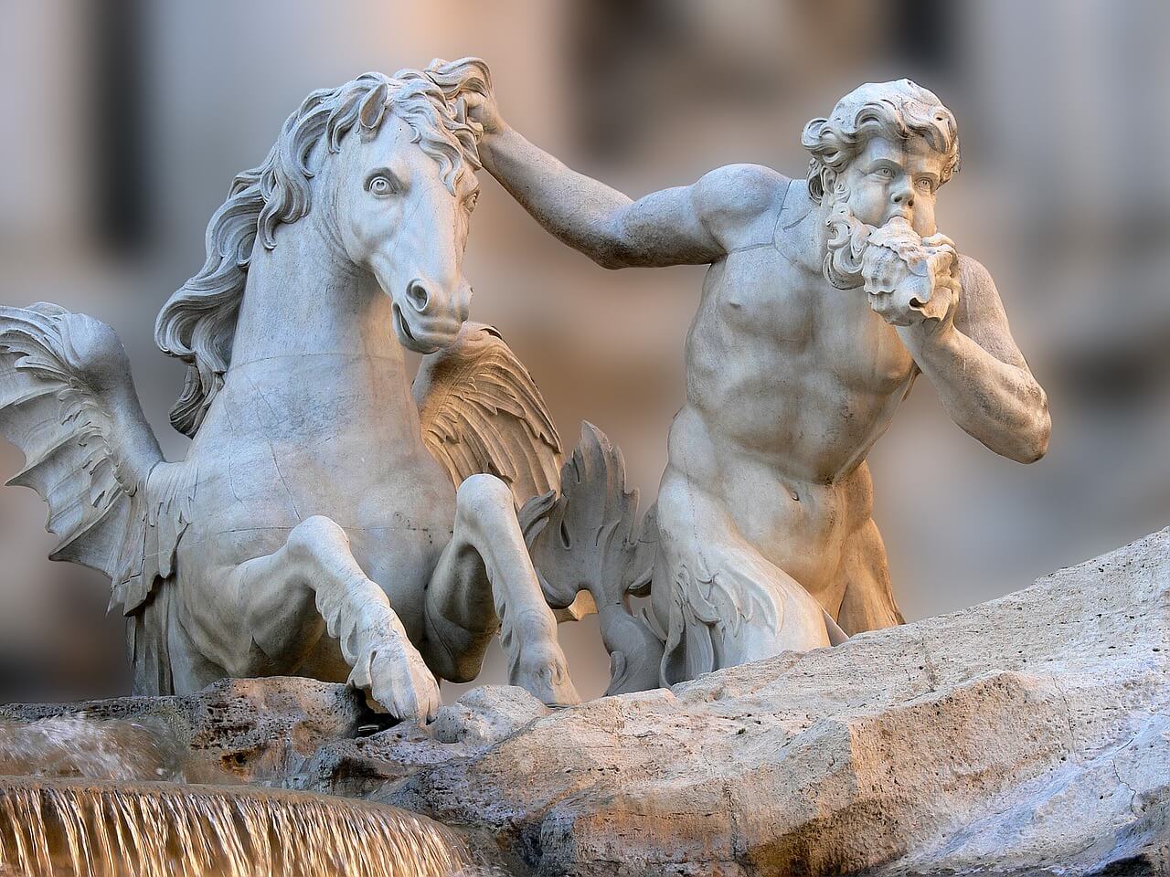 Detalle de la Fontana di Trevi