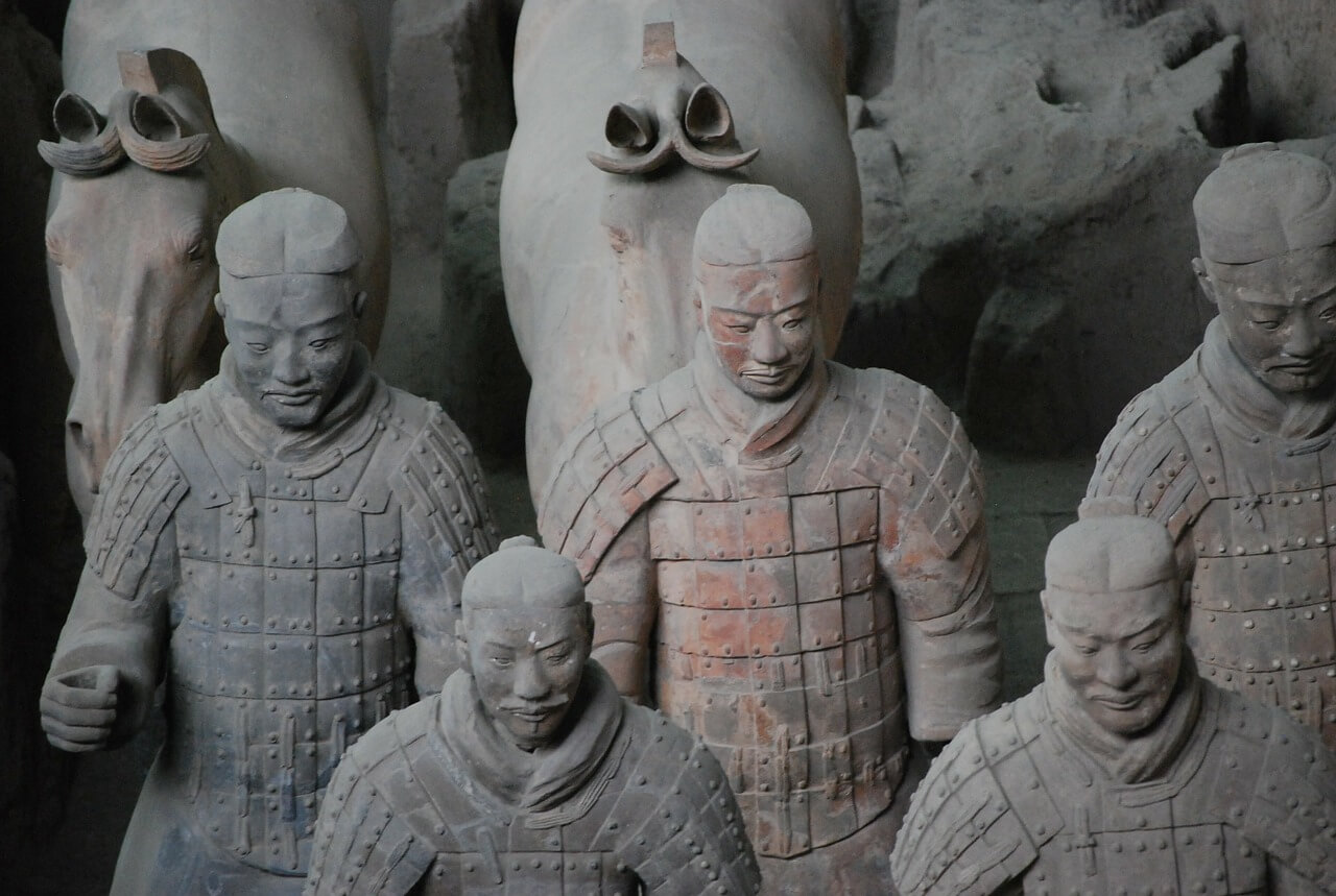 Detalle de los Guerreros de terracota