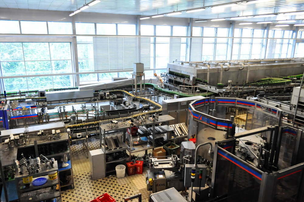 Interior de la fábrica de Budweiser