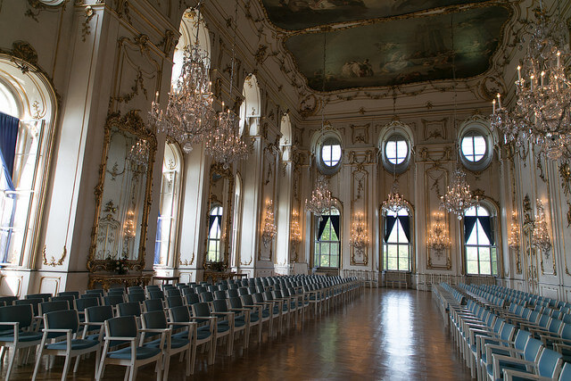 Interior del palacio arzobispal de Kromeriz