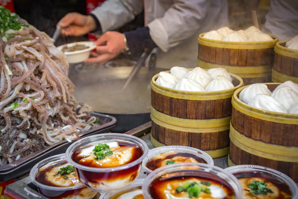 Mercadillo callejero en Pekín