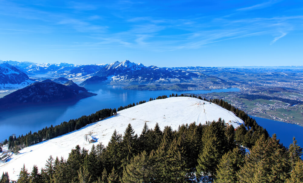 Vista del Monte Rigi en Suiza