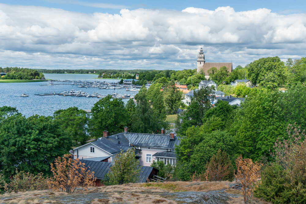 Vista de Naantali en Finlandia
