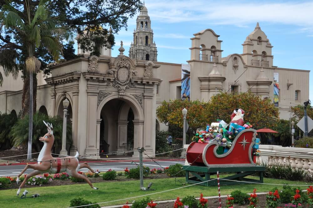 Parque balboa de San Diego en Navidad