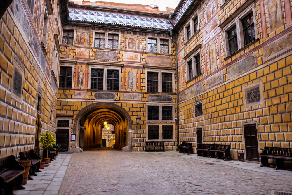 Patio del castillo de Cesky Krumlov