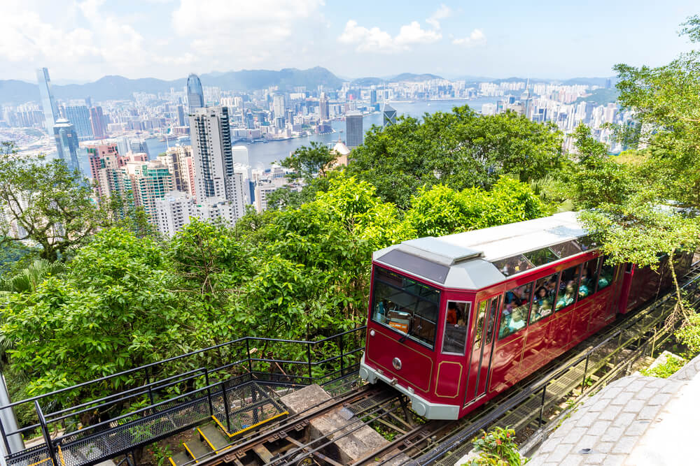 Tranvía de Victoria Peak en Hong Kong
