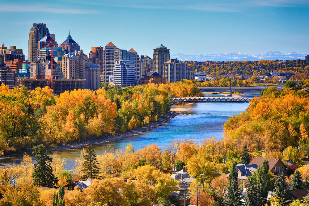 Vista de Calgary en Canadá